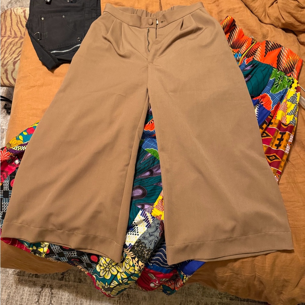 KINdom Tan Wide-Leg Pants